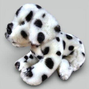 GUND Dalmatian Dog Beanbag Plush Stuffed Toy Red Collar White Black 046245 9"